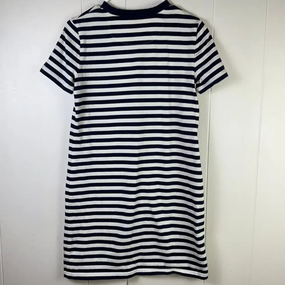 Tory Burch Womens Striped Logo‎ T-Shirt Dress XS